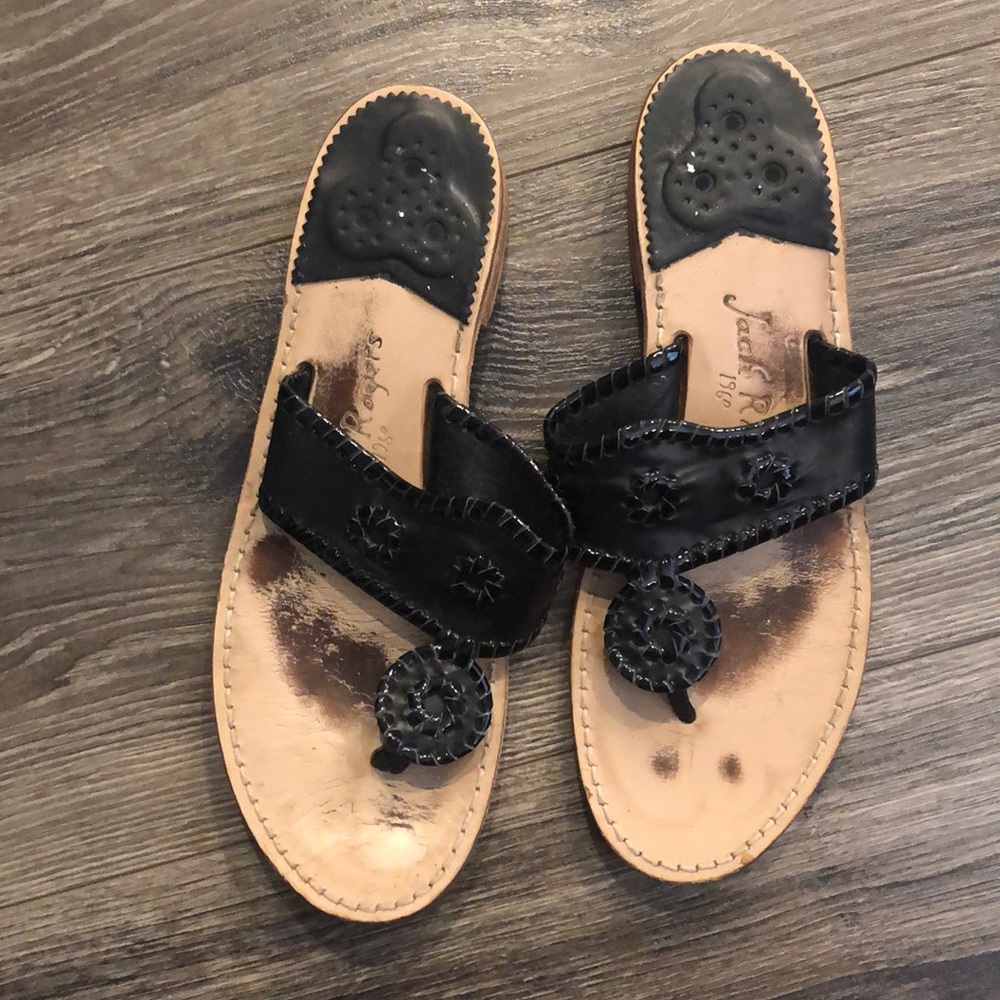 Jack Rogers Used Black sandals